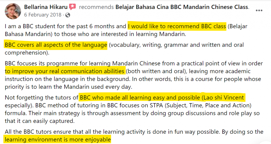 FREE Mandarin Lesson & BBC Students' Results 54