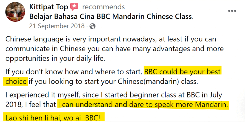 Mandarin class for beginners