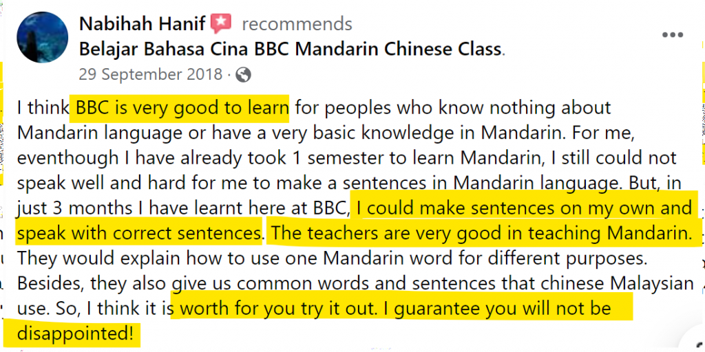 FREE Mandarin Lesson & BBC Students' Results 6