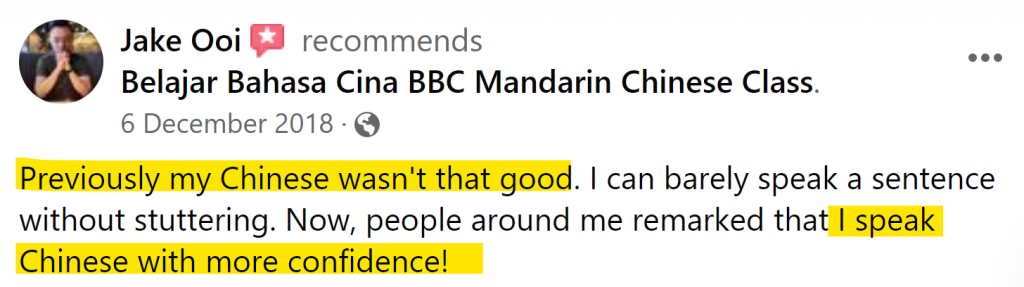testimonial - Belajar Bahasa Cina BBC 8